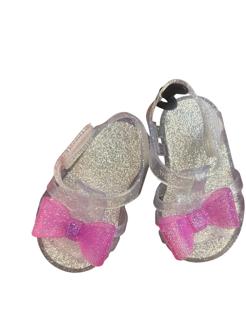 Garanimals Hot Pink Canvas Shoes & Silver Glitter Sandals with Pink Bows